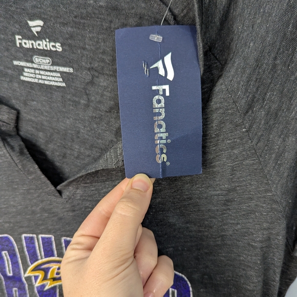 Fanatics Women's Gray Baltimore Ravens Top - Picture 2 of 6